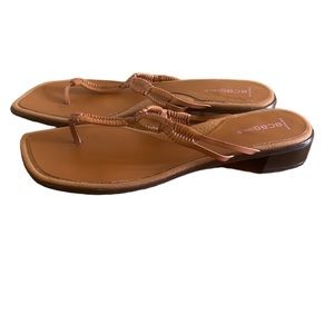 BCBGirls Caramel Brown Thong Sandals Size 8 B